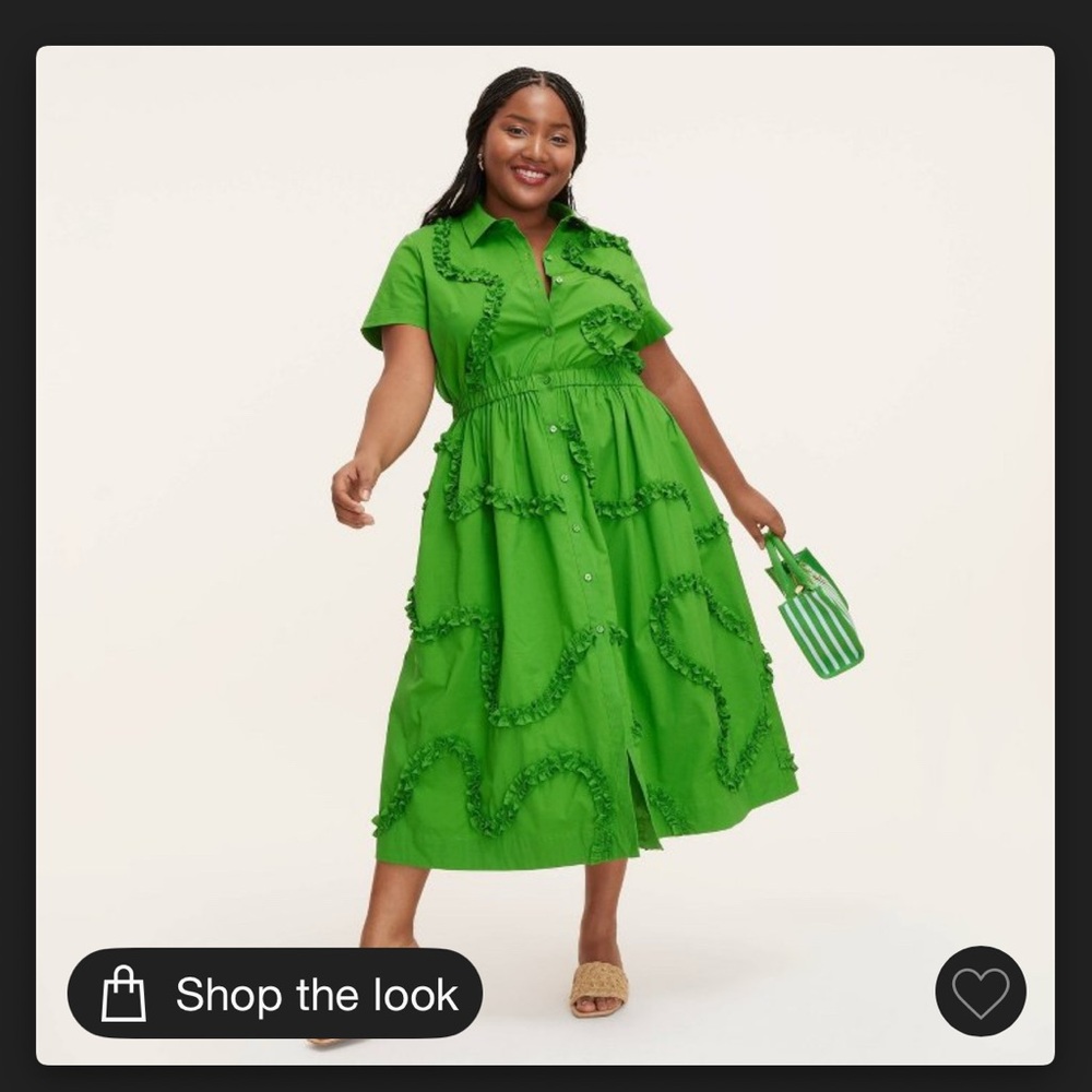 Kate Spade x Target Green Ribbon Midi Dress